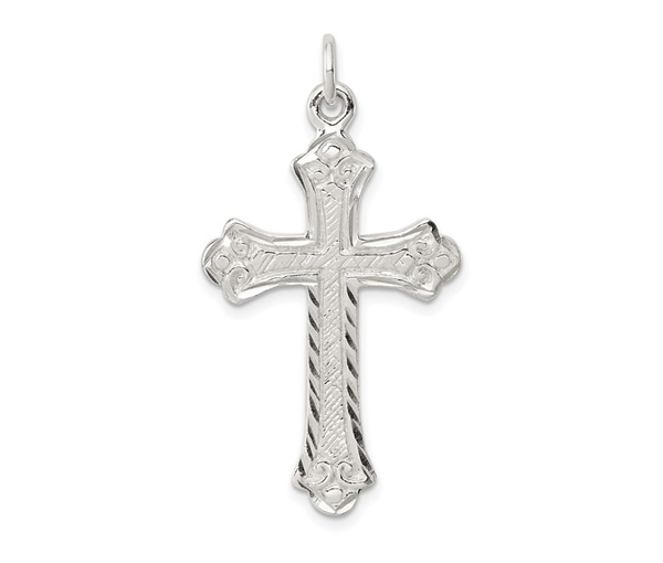 PENDENTIF CROIX EN ARGENT TAILLE DIAMANT - QG QC7251 - IMPORTATION