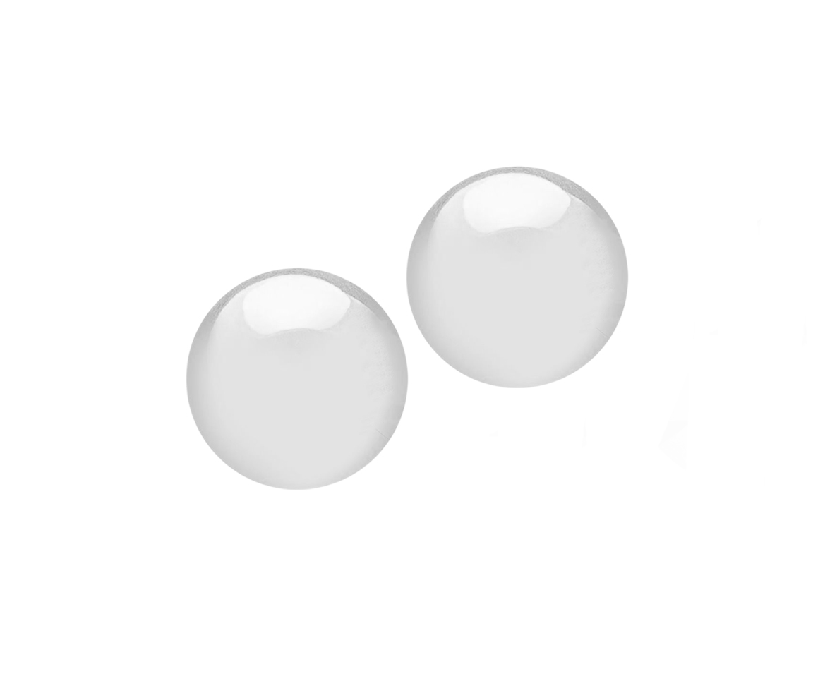 BOUCLES FIXES BOULES EN OR BLANC - CB EWA41075/3 - CBE