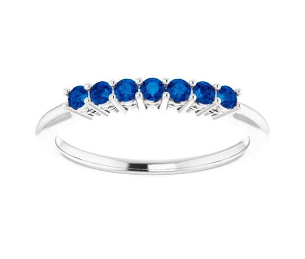 JONC SEMI-ÉTERNITÉ EN OR AVEC SAPHIRS - ST 123273WSA2 - BIJOUX IMPORTATION