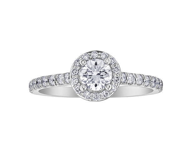 BAGUE EN OR AVEC UN DIAMANT CANADIEN - CR ML830W75 - DIAMANT CANADIEN