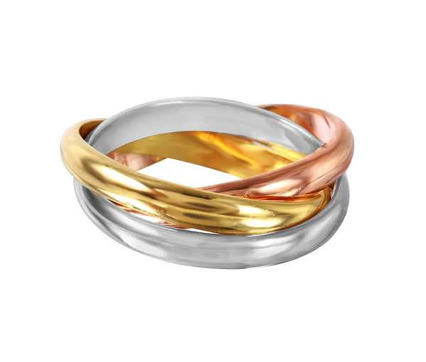 3 JONCS ENTRELACÉS EN ARGENT RHODIÉ 3 TONS - SP STR00281/5 - BIJOUX D'IMPORTATION