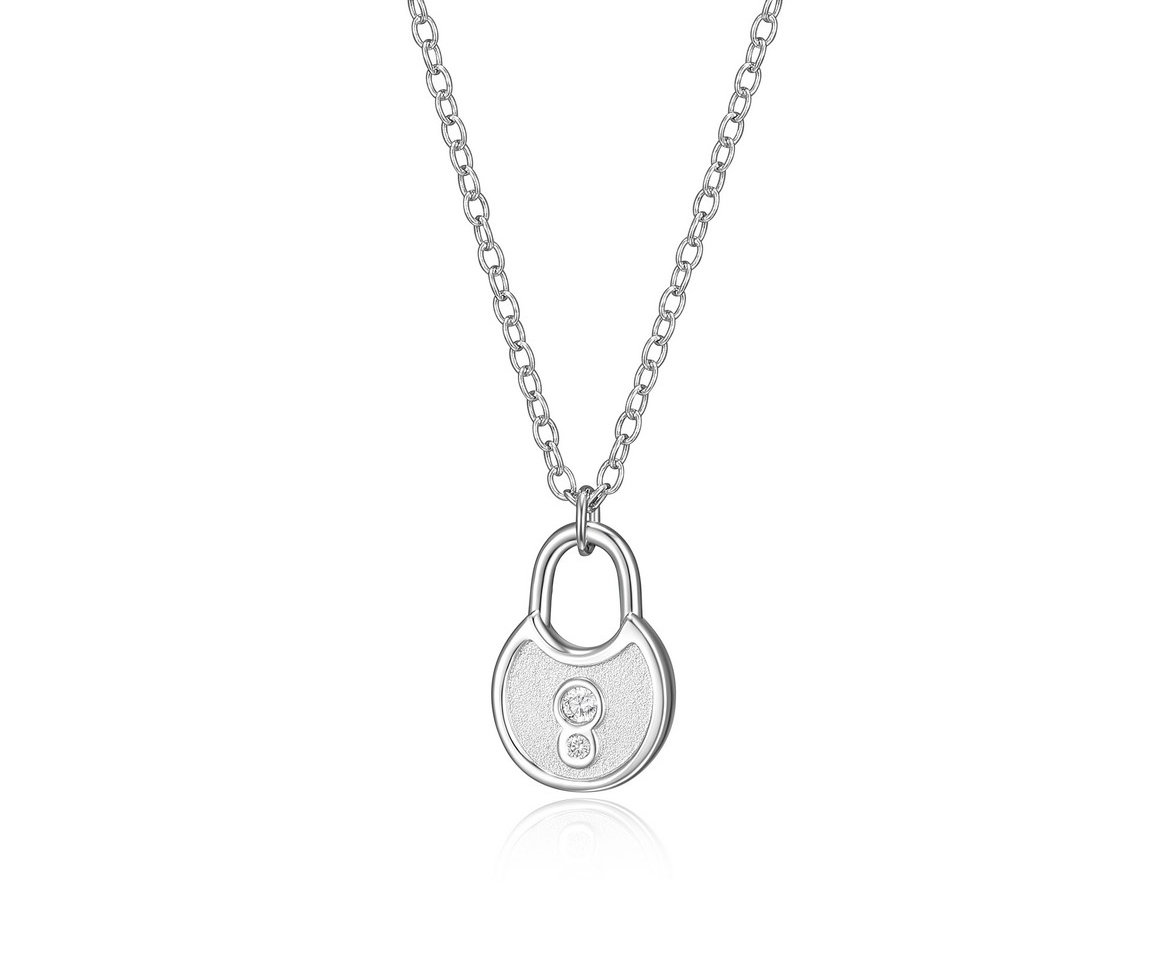 PENDENTIF CADENAS AVEC CZ - PJ R0LBLC0016 - ELLE