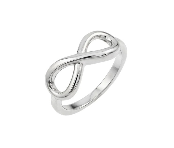 BAGUE INFINI EN ARGENT RHODIÉ - SP BGR00820/6 - BIJOUX D'IMPORTATION
