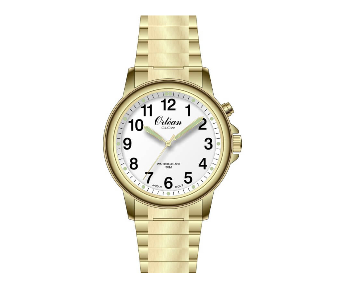 MONTRE ORLEAN EN ACIER/PVD OR - BA ME3641 - ORLEAN