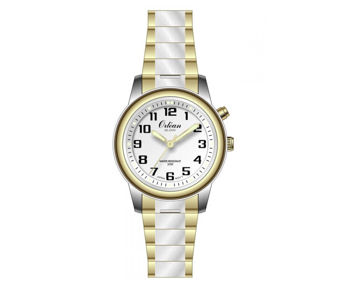 MONTRE ORLEAN EN ACIER/PVD OR 2 TONS - BA ME3646 - ORLEAN