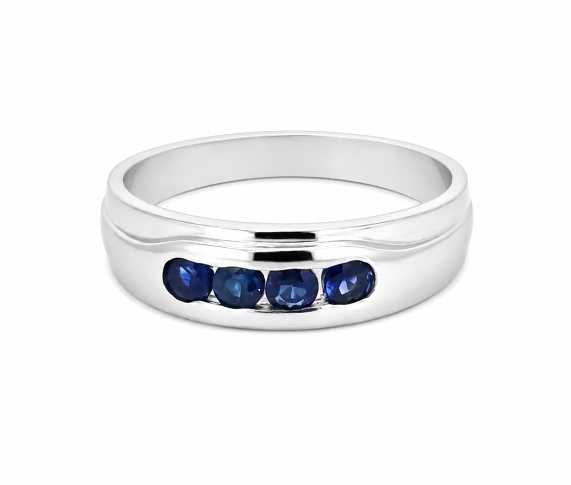 BAGUE POUR HOMME AVEC SAPHIRS BLEUS - MK GD55539 - FAIT AU CANADA