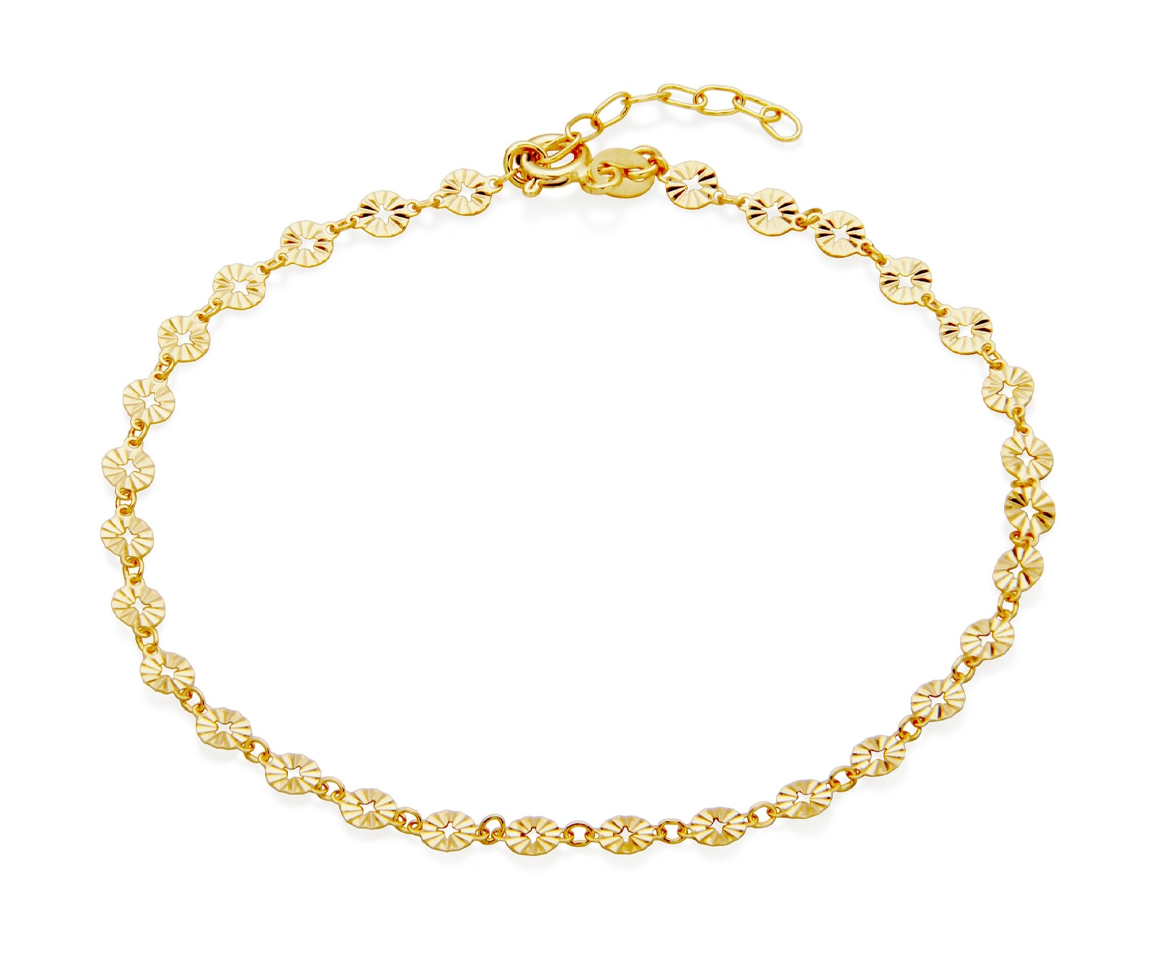 CHAINE DE CHEVILLE À MAILLE PLAQUE RONDE - PJ 30FAN15390 - REIGN