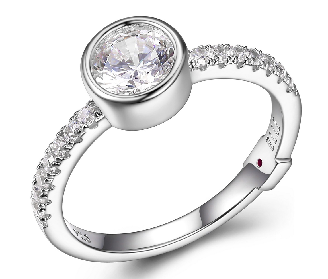 BAGUE AVEC CZ STYLE SOLITAIRE - PJ R4LAB600AC - ELLE