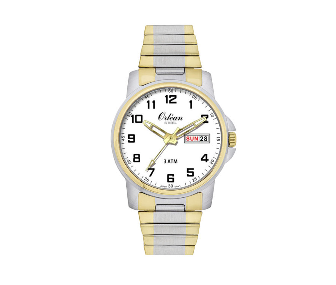 MONTRE ORLEAN EN ACIER/PVD OR 2 TONS - BA ME3314 - ORLEAN