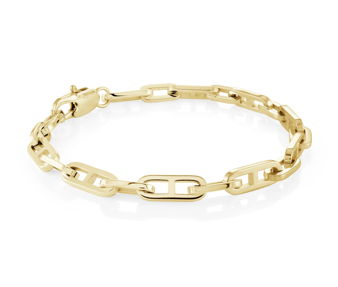 BRACELET EN ACIER/PVD OR À MAILLE EN H - IG SMB700/7 - ITALGEM