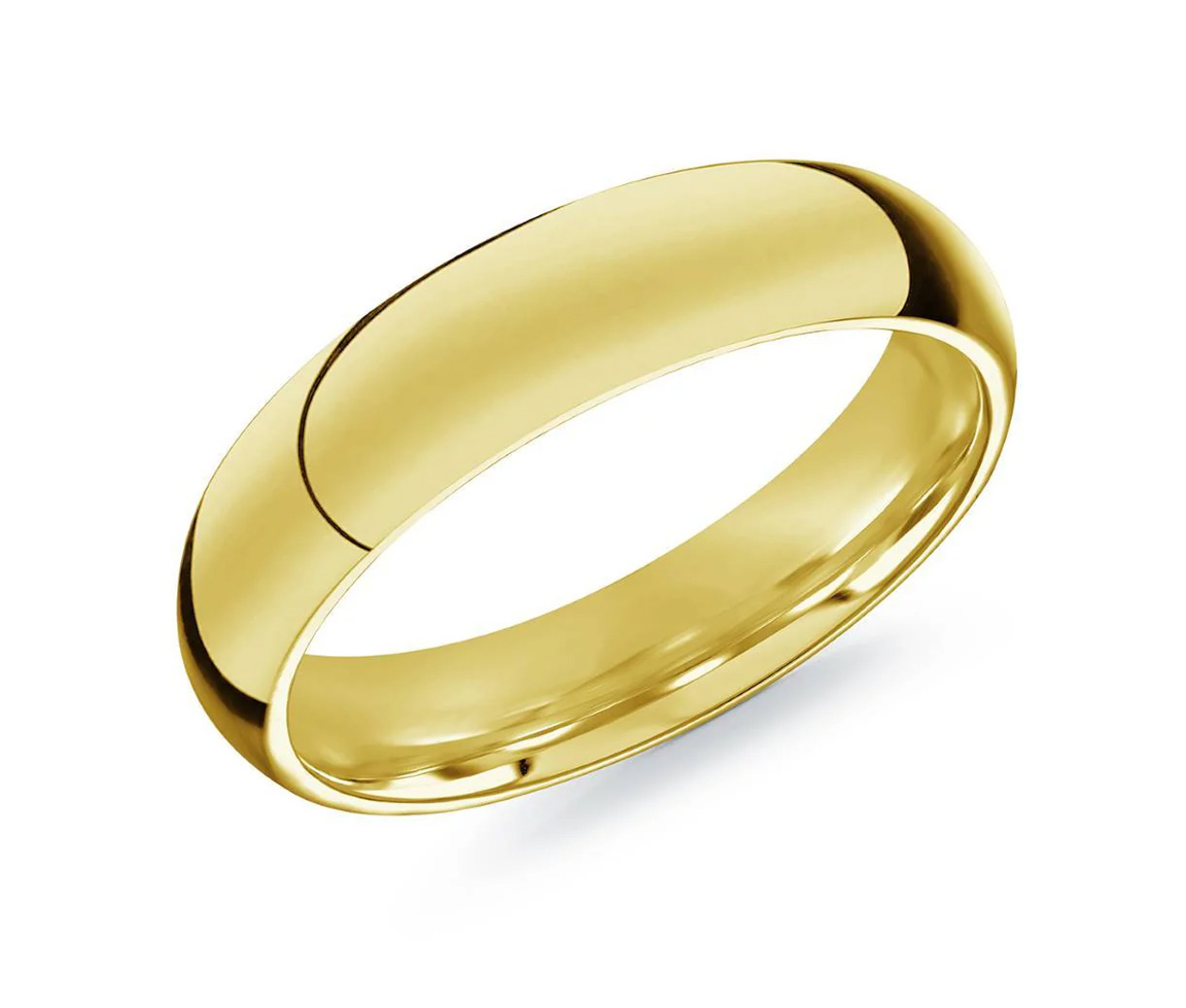 JONC EN ACIER/PVD OR DEMI ROND UNI 4MM - IG SMR90/7 - ITALGEM