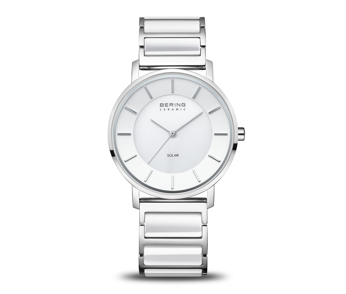 MONTRE BERING EN ACIER ET CÉRAMIQUE AVEC MOUVEMENT SOLAIRE - MI 19535/754 - BERING