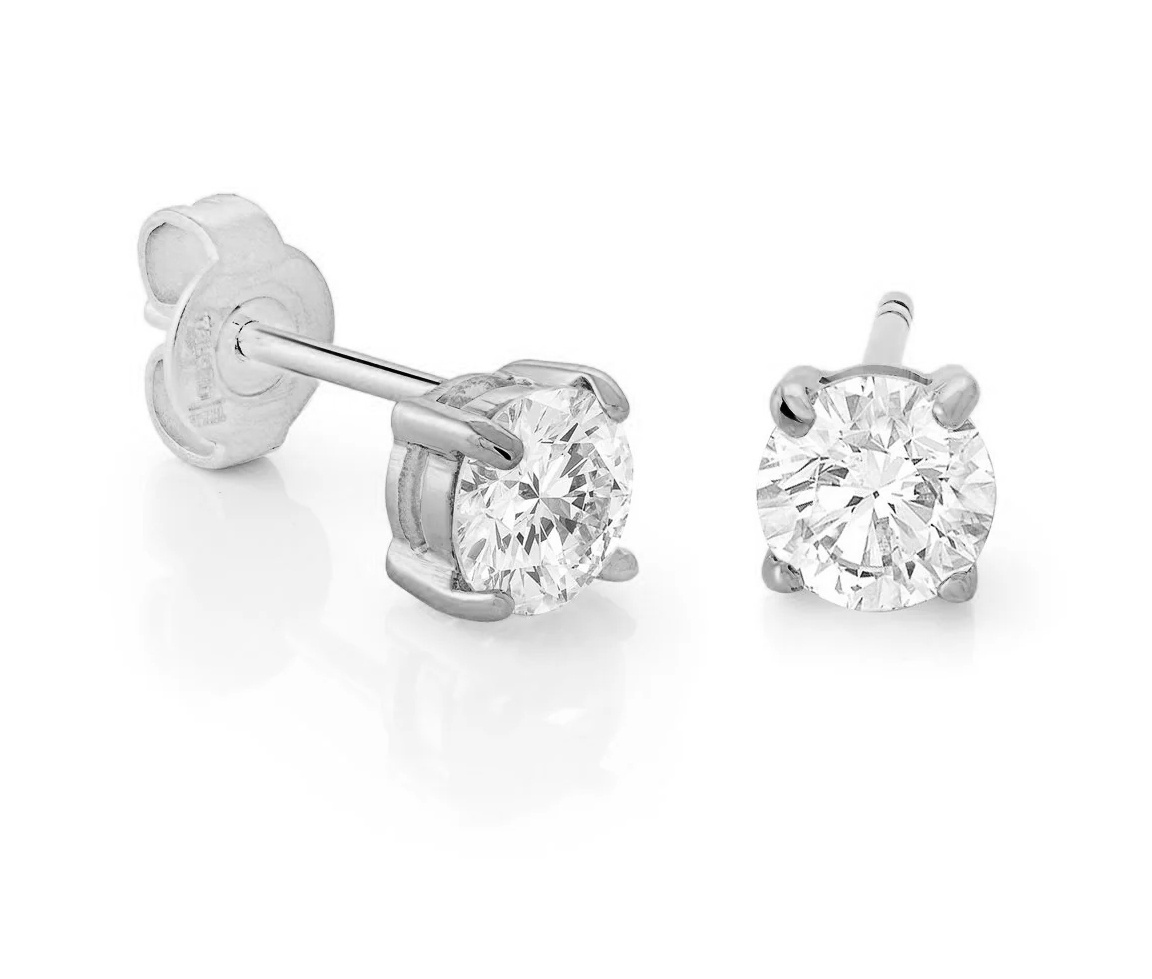 BOUCLES FIXES EN ACIER SERTIES DE CUBIQUES ZIRCONIAS - IG SEA325 - ITALGEM