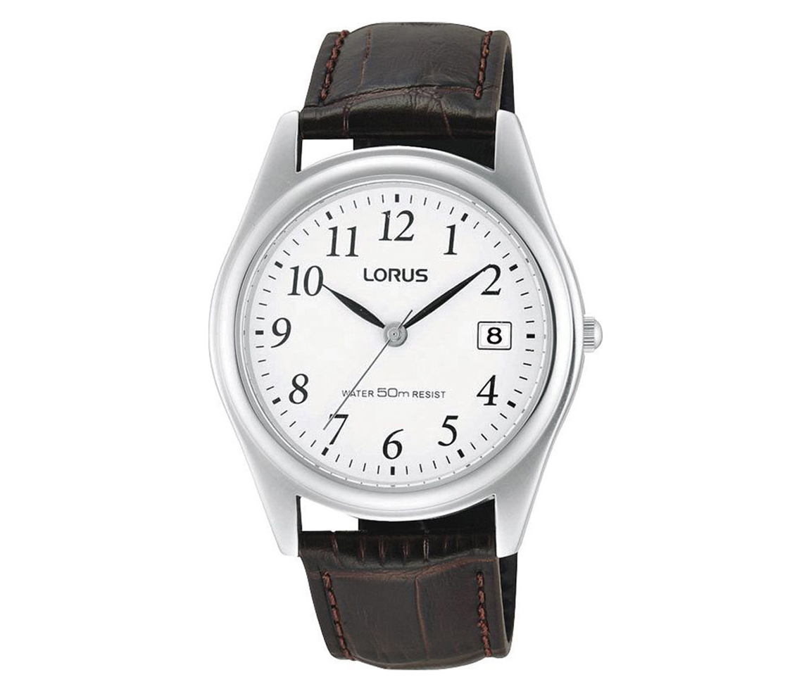 MONTRE LORUS POUR HOMME EN ACIER AVEC BRACELET DE CUIR - SA RS965BX9 - LORUS