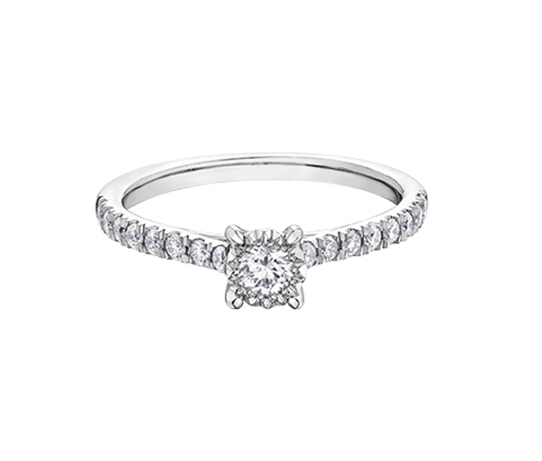 BAGUE EN OR AVEC DIAMANTS - CR DD7686 - BIJOUX CANADIEN