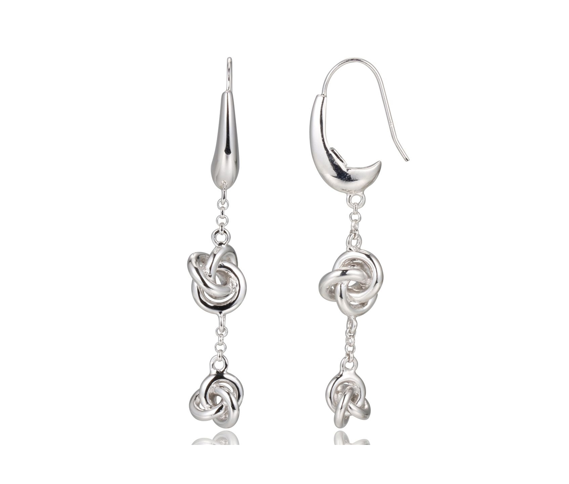 BOUCLES NOEUDS EN ARGENT RHODIÉ - PJ R2LBL9A005 - ELLE