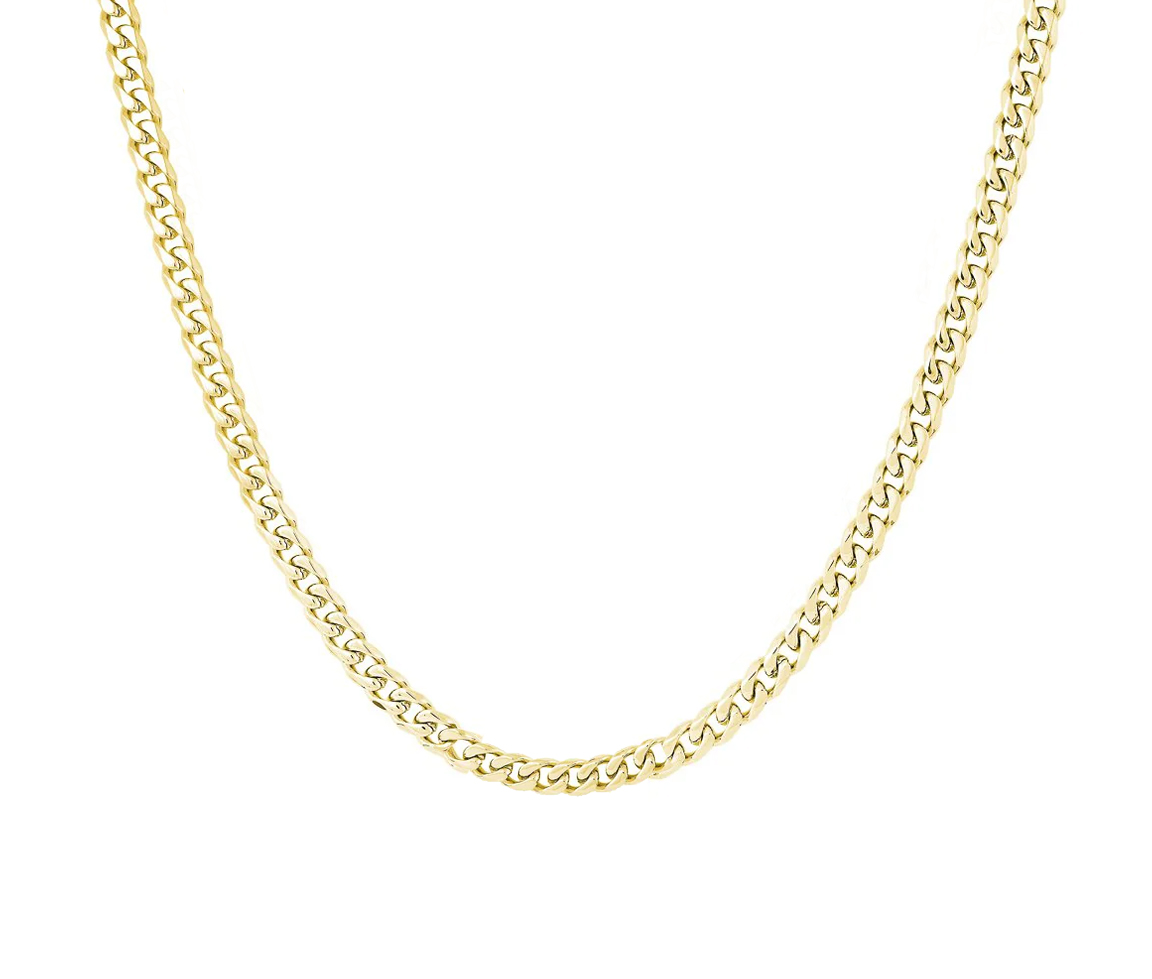 CHAINE EN ACIER/PVD OR À MAILLE GOURMETTE - IG SYN8/24 - ITALGEM