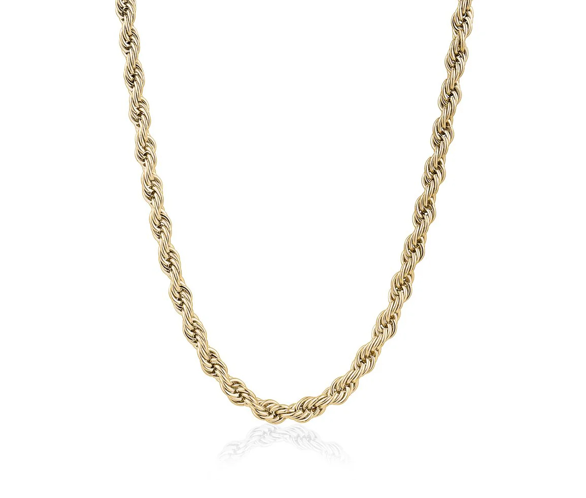 CHAINE EN ACIER/PVD OR À MAILLE TORSADE - IG SYN23/24 - ITALGEM