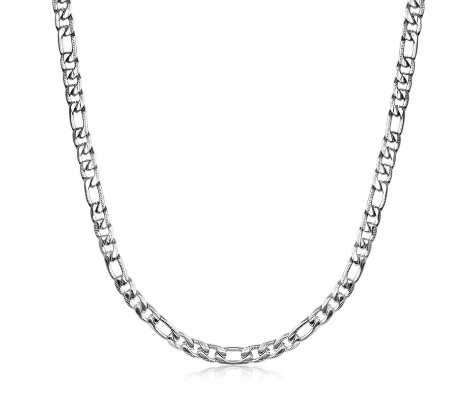 CHAINE EN ACIER TAILLE DIAMANT À MAILLE FIGARO - IG SN32/22 - ITALGEM