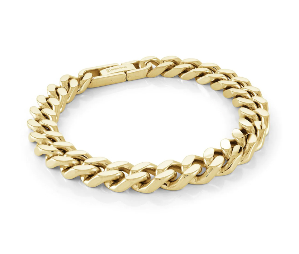 BRACELET MAILLE GOURMETTE EN ACIER/PVD OR - IG SMB260 - ITALGEM