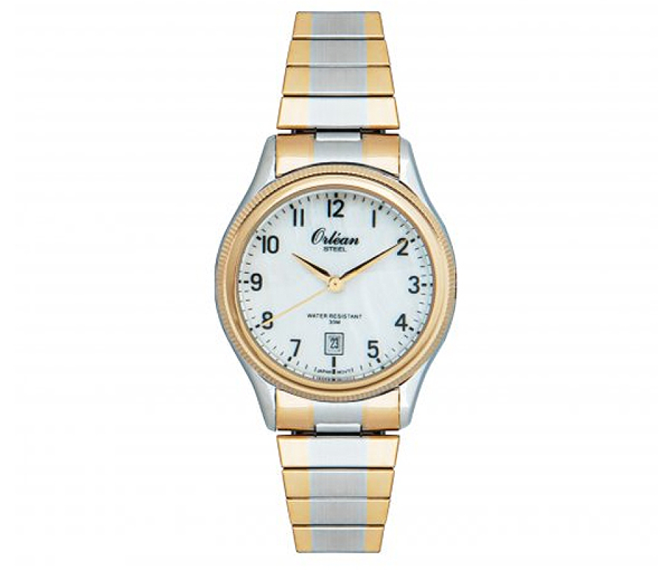 MONTRE POUR DAME ORLEAN EN ACIER/PVD OR 2 TONS - BA ME3551 - ORLEAN