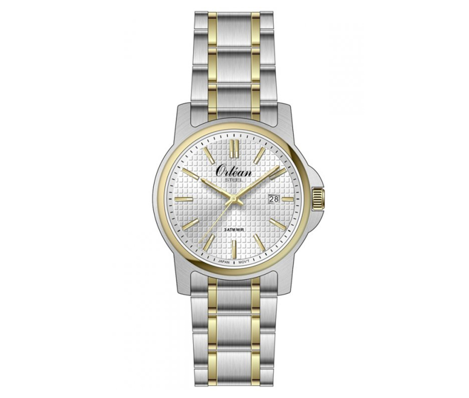 MONTRE ORLEAN EN ACIER/PVD OR 2 TONS - BA ME3670 - ORLEAN