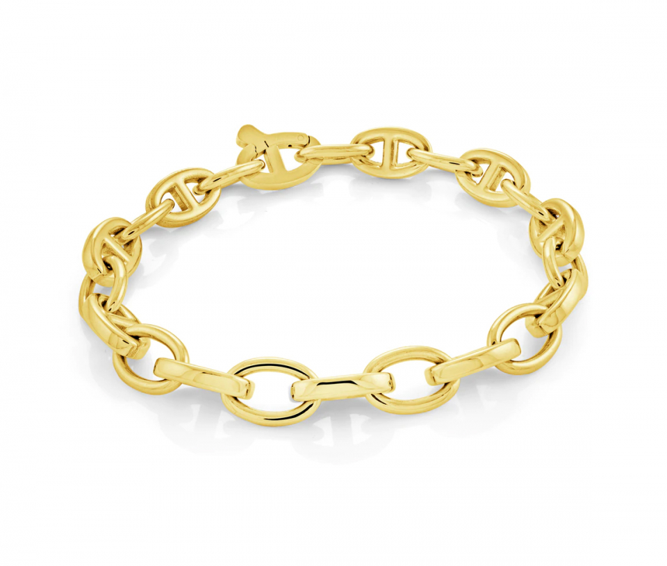 BRACELET EN ACIER/PVD OR À MAILLE MARINE - IG SMB603/8 - ITALGEM