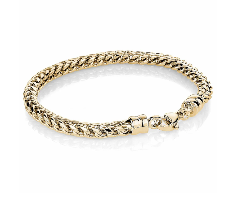 BRACELET EN ACIER/PVD OR À MAILLE FRANCO RONDE - IG SMB211 - ITALGEM