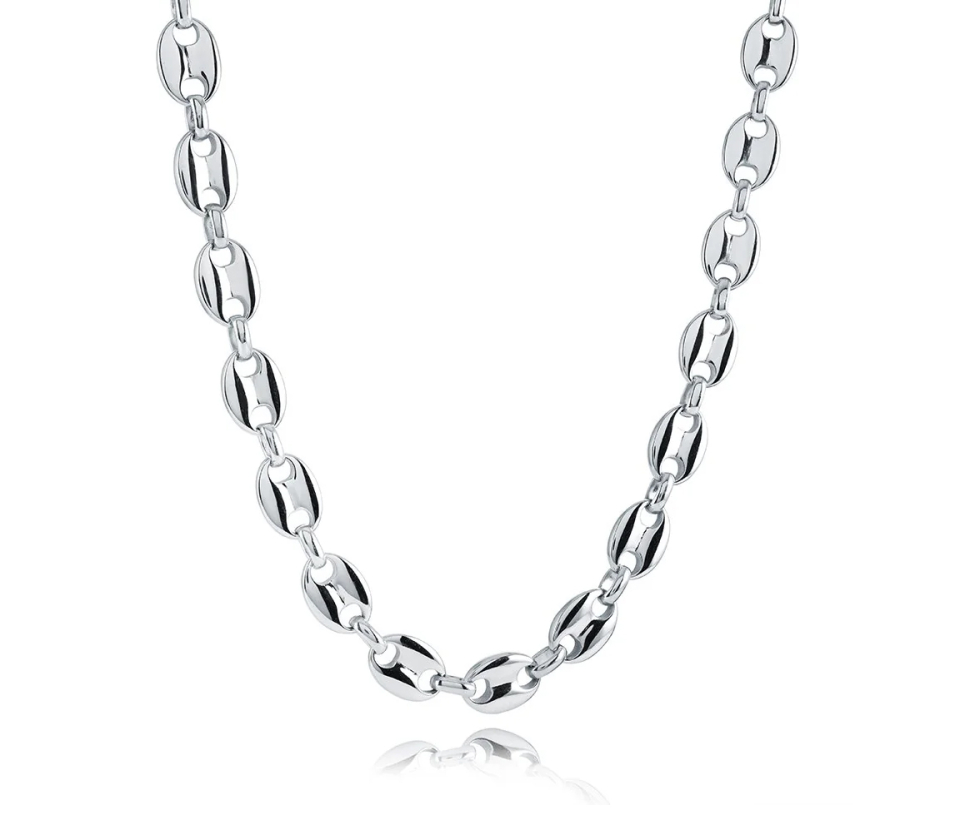 CHAINE EN ACIER À MAILLE GRAIN DE CAFÉ - IG SN62/22 - ITALGEM