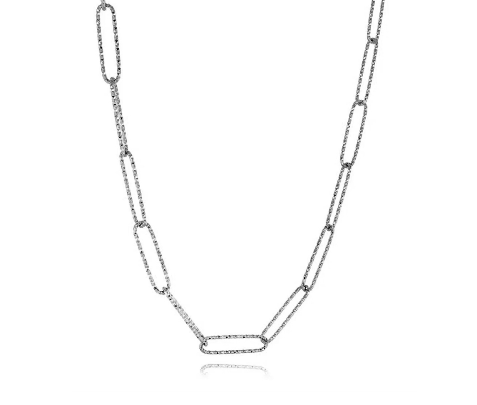 CHAINE PAPERCLIP TAILLÉE DIAMANT EN ACIER - IG SWN103 - VELORIA