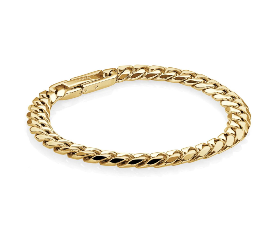 BRACELET EN ACIER/PVD OR À MAILLE GOURMETTE - IG SMB469 - ITALGEM