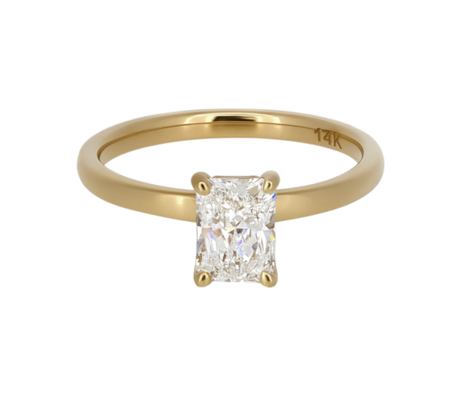 BAGUE EN OR JAUNE SERTIE DE DIAMANTS DE LABORATOIRE - SJ BD14 - BIJOUTERIE SUISSE INC.