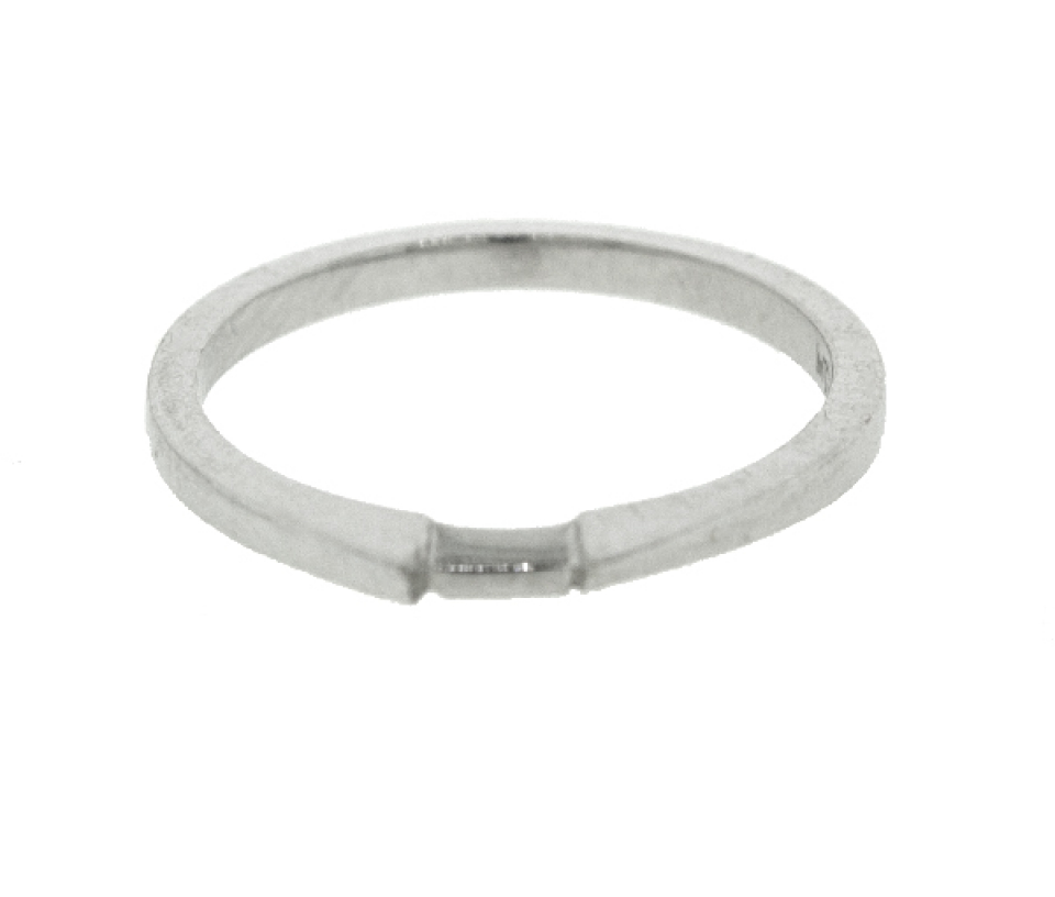 JONC CONTOUR EN OR 14K BLANC - MK 2493LWB - FAIT AU CANADA