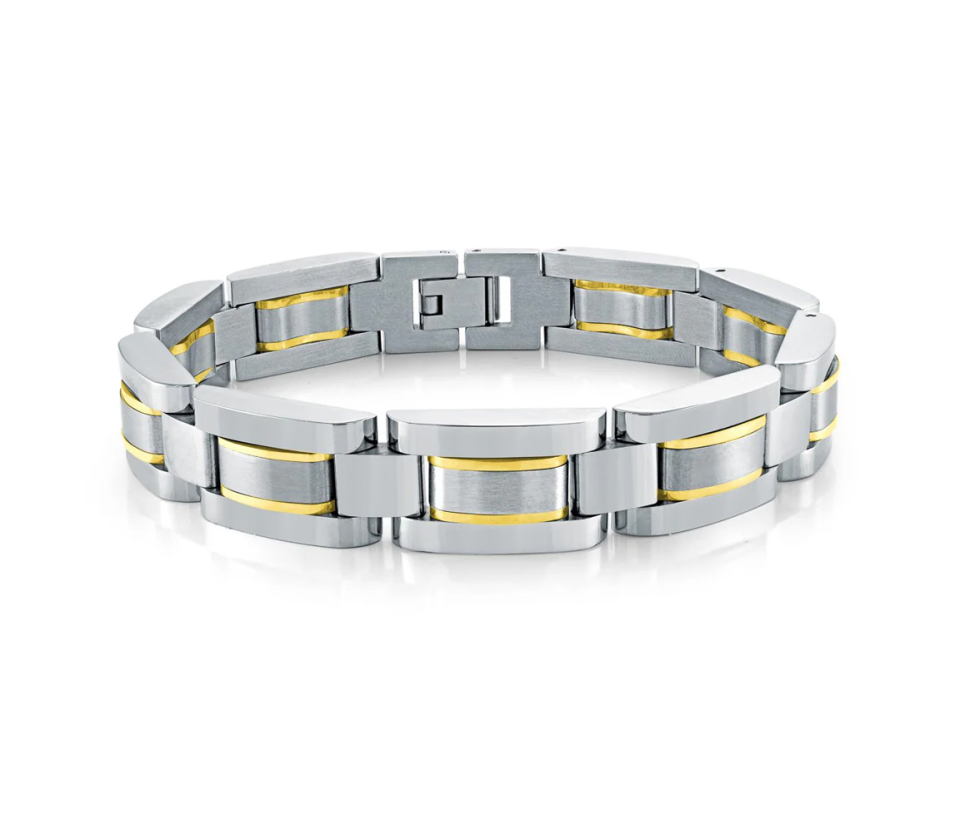 BRACELET EN ACIER/PVD OR 2 TONS - IG SMB578 - ITALGEM