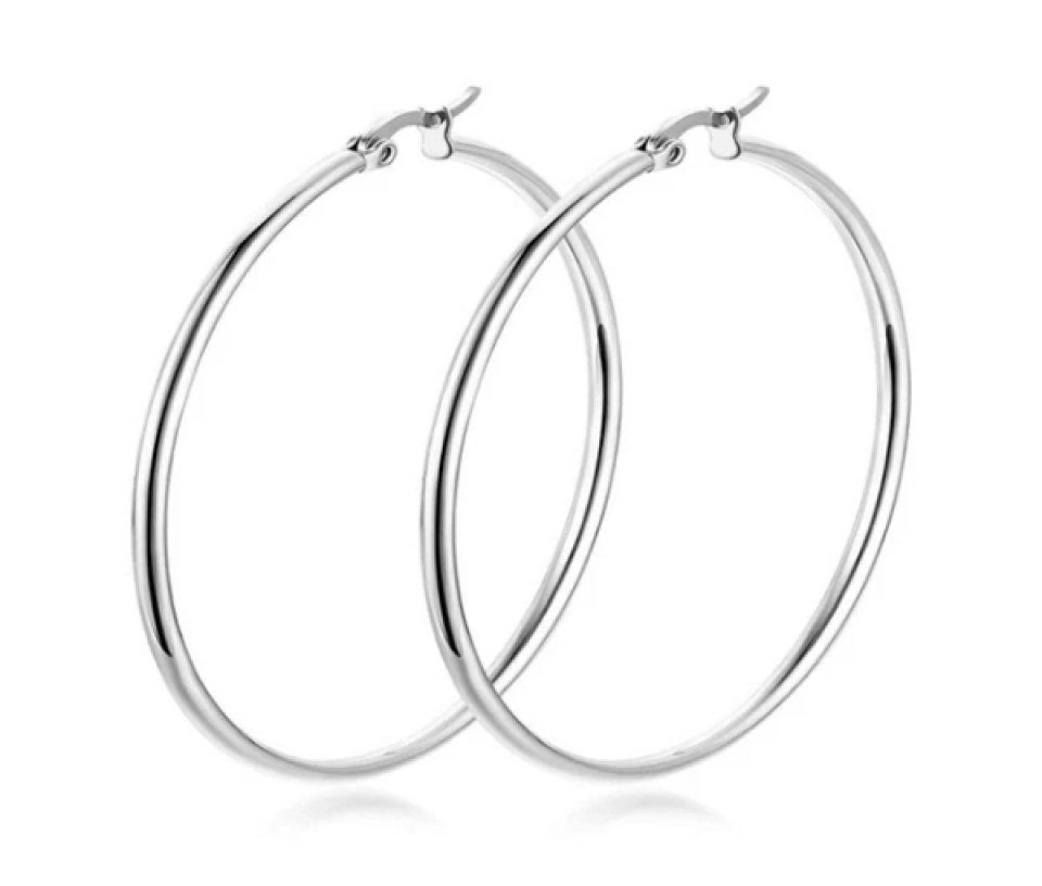 BOUCLES ANNEAUX (CRÉOLES) EN ACIER - SJ ANN15Y - BIJOUTERIE SUISSE INC.