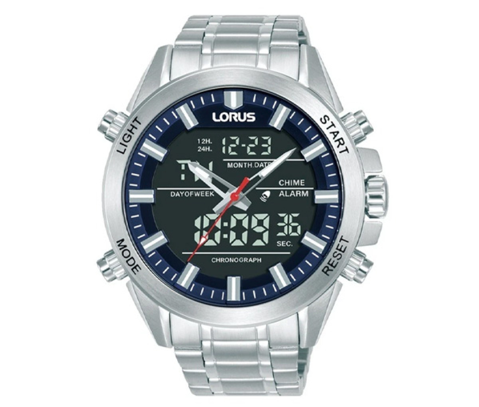 MONTRE LORUS EN ACIER ANALOGIQUE/NUMÉRIQUE - OD RW665AX9 - LORUS