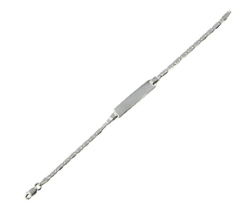 BRACELET D'IDENTITÉ POUR ENFANT EN ARGENT RHODIÉ - SP DIB00041RH - BIJOUX D'IMPORTATION
