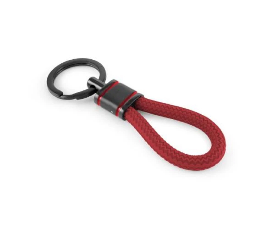 PORTE CLÉ EN ACIER/PVD NOIR ET CAOUTCHOUC - IG KC35 - ITALGEM