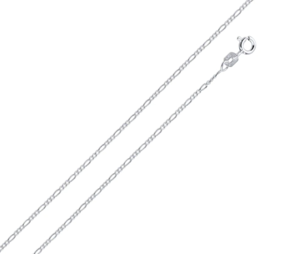 CHAINE EN ARGENT MAILLE FIGARO - SP CH601/18 - BIJOUX D'IMPORTATION