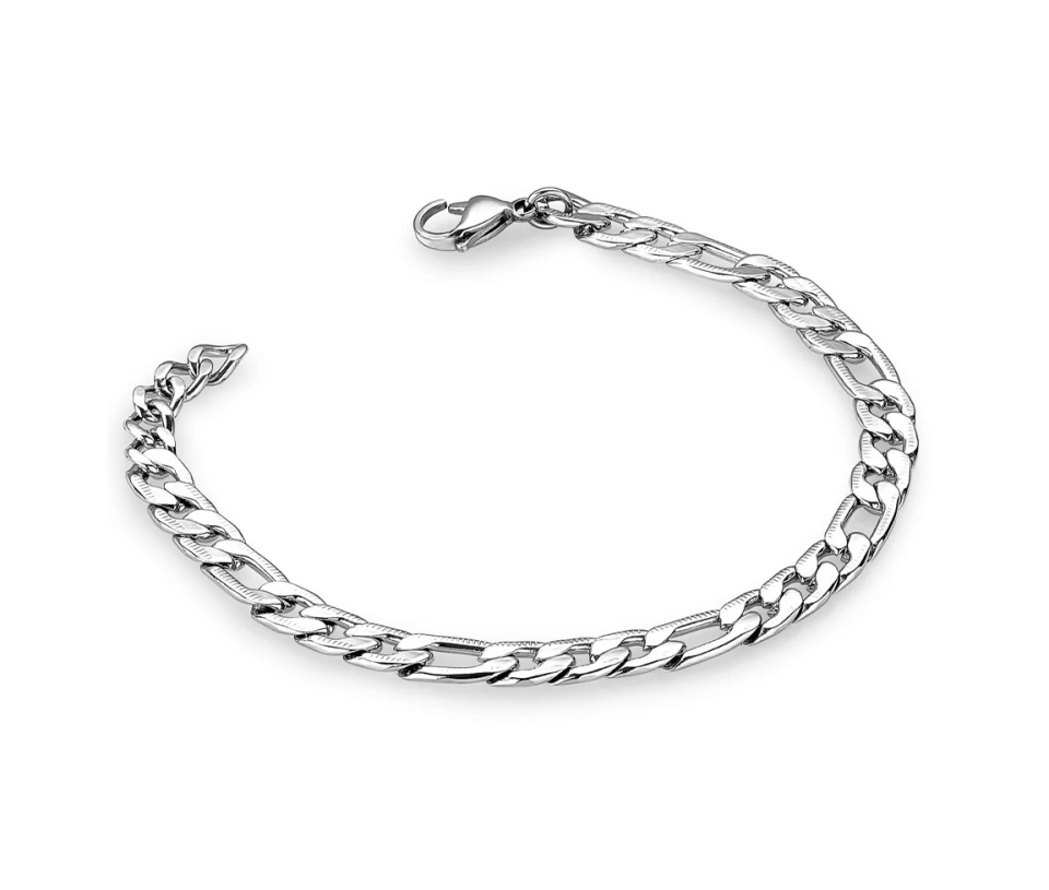 BRACELET EN ACIER À MAILLE FIGARO - IG SMB222 - ITALGEM