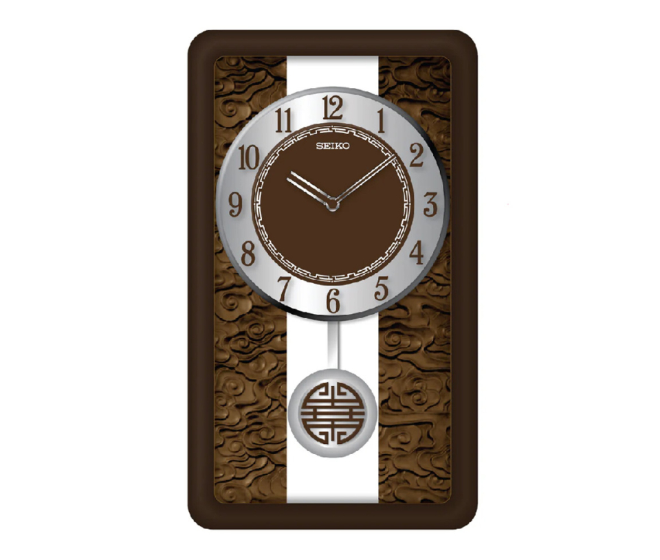 HORLOGE MURALE SEIKO EN BOIS AVEC BALANCIER - OD QXC245BN - SEIKO