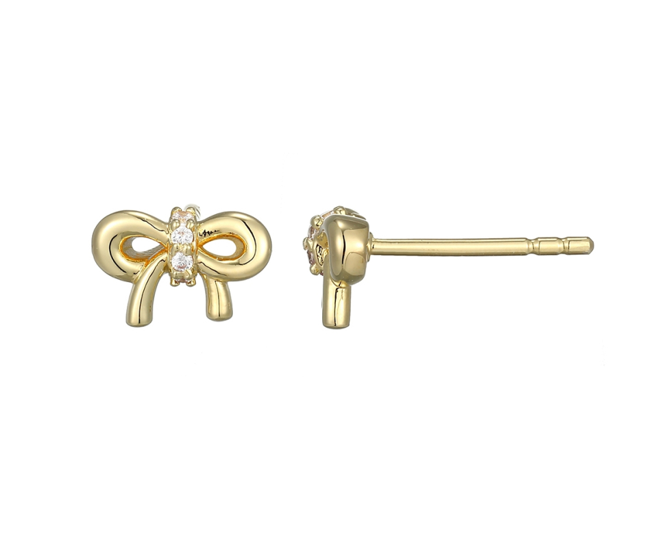 BOUCLES EN ARGENT/PVD OR SERTIES DE CUBIQUES ZIRCONIAS - PJ 32AW120000 - REIGN