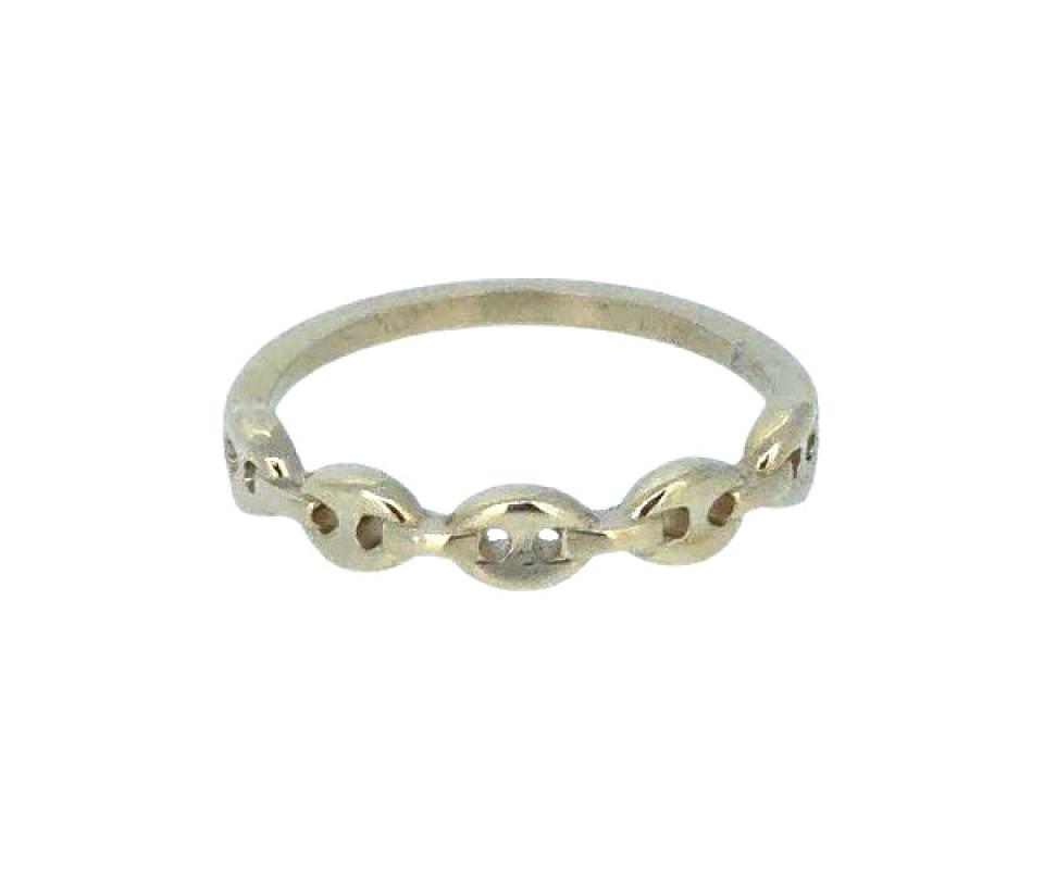 BAGUE EN OR JAUNE À MAILLE GRAIN DE CAFÉ - S BD11 - BIJOUX D'IMPORTATION