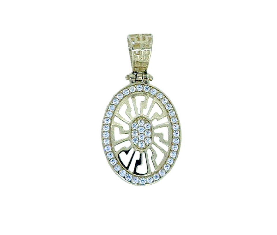 PENDENTIF À MOTIF VERSACE EN OR SERTI DE CUBIQUES ZIRCONIAS - MB PENVER06 - BIJOUX D'IMPORTATION