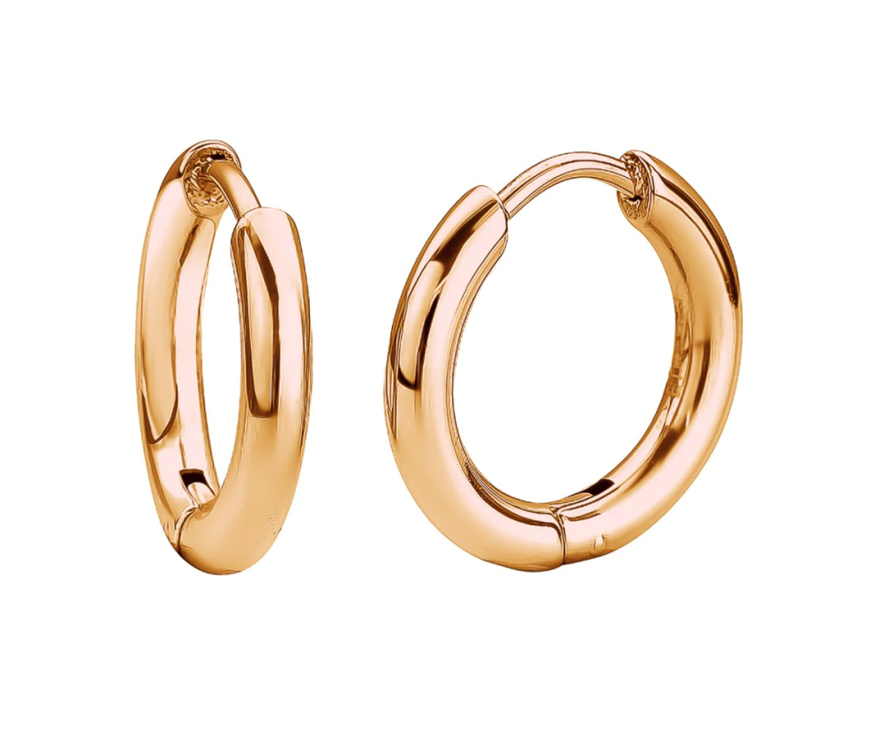 BOUCLES HUGGIES EN ACIER/PVD OR ROSE UNIES - IG SEA330 - ITALGEM