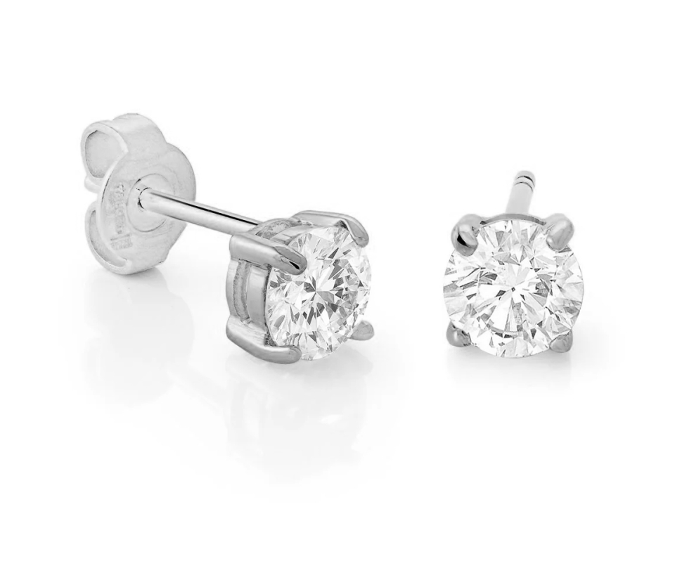 BOUCLES FIXES EN ACIER SERTIES DE CUBIQUES ZIRCONIAS - IG SEA325 - ITALGEM