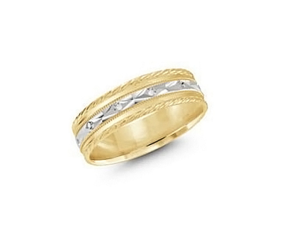 JONC EN OR CONFORT FIT TAILLÉ DIAMANT AU CENTRE - ML JM359/6YW - MALO 