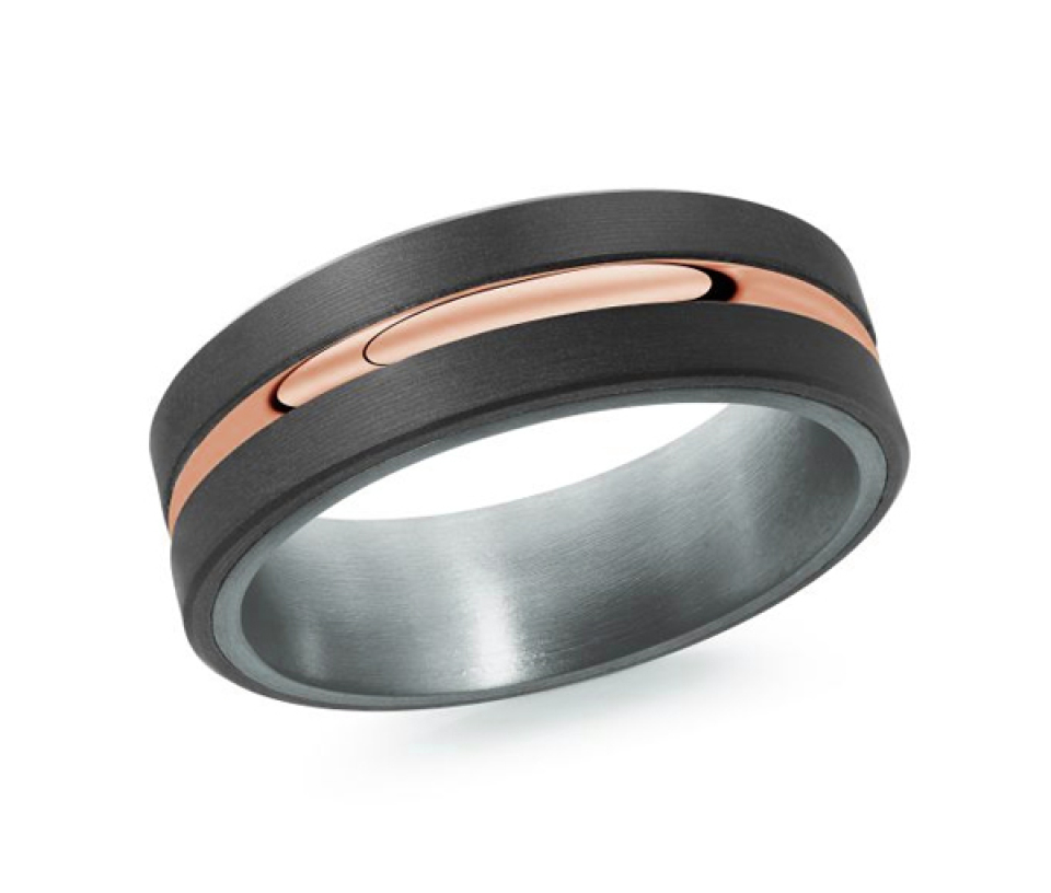 JONC EN OR ET FIBRE DE CARBONE CONFORT FIT - ML MRDTS019P - MALO 