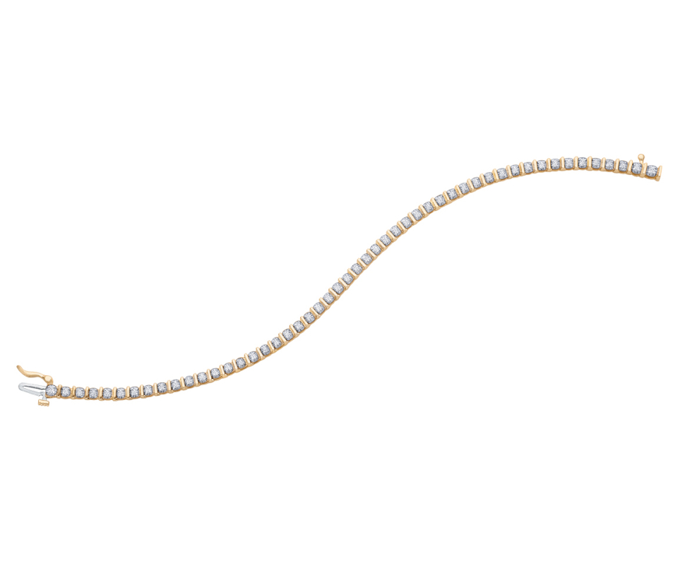 BRACELET TENNIS EN OR 10K SERTI DE DIAMANTS - CR DX369Y50 - BIJOUX CANADIEN