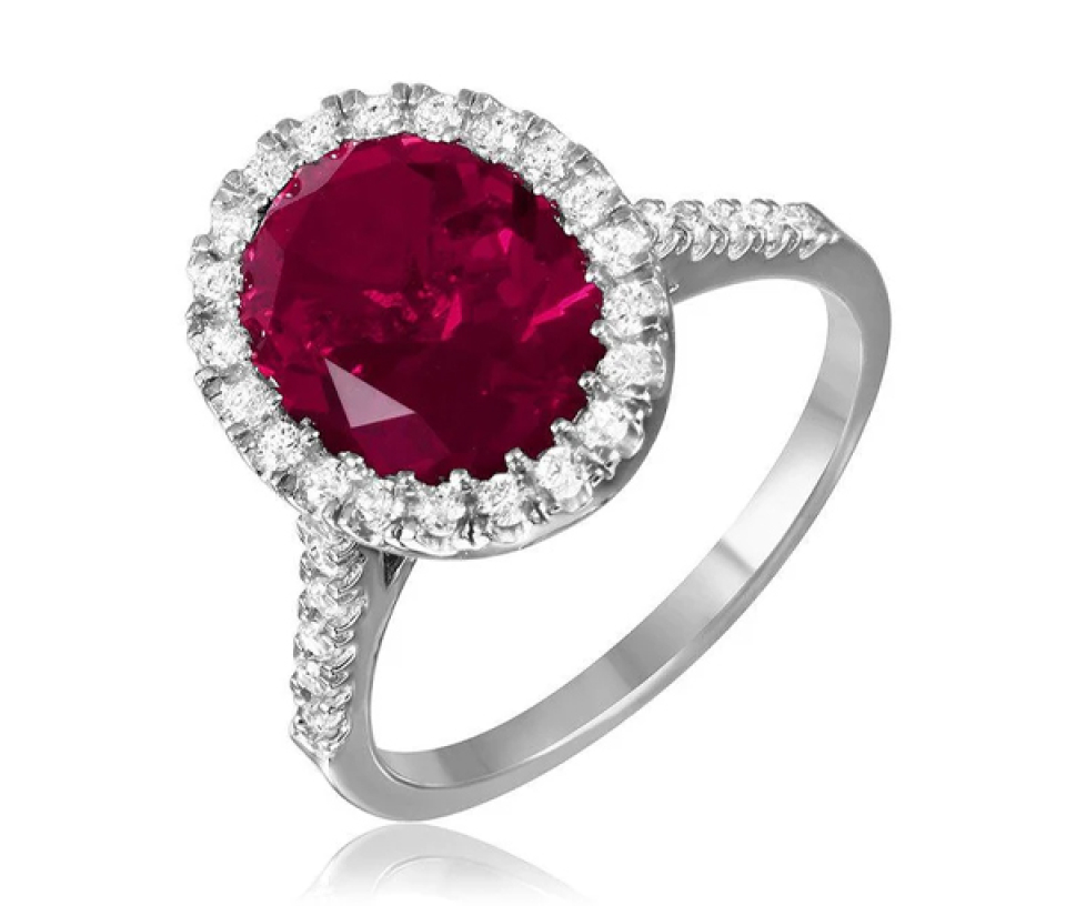 BAGUE DAME EN ARGENT RHODIÉ SERTIE DE CUBIQUES ZIRCONIAS - SP GMR0009R5 - BIJOUX D'IMPORTATION